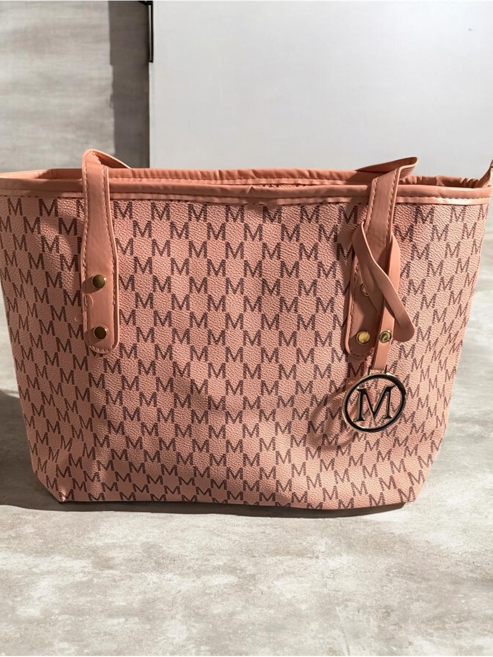 Monogram Pink Tote Bag